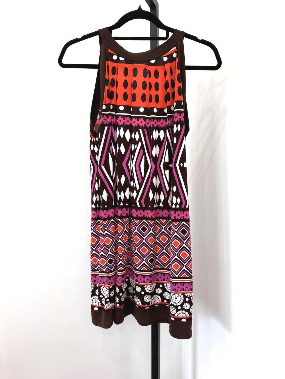 y2k MyMichelle Medium Sleeveless Geometric Patterned Summer Dress